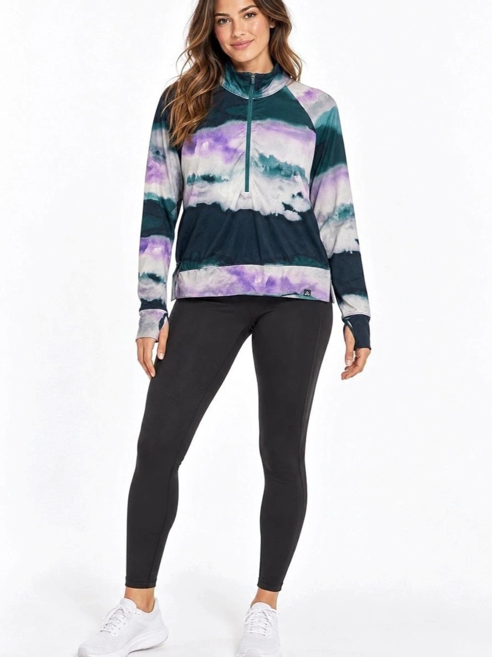 Alpine Design Watercolor Quarter Zip Athletic Pullover – Medium